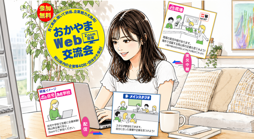 「企業魅力大発見！おかやまＷｅｂ交流会」を開催します！