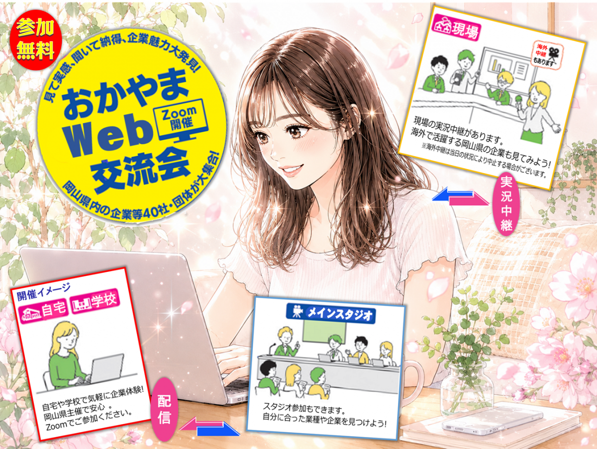 「企業魅力大発見！おかやまＷｅｂ交流会」を開催します！